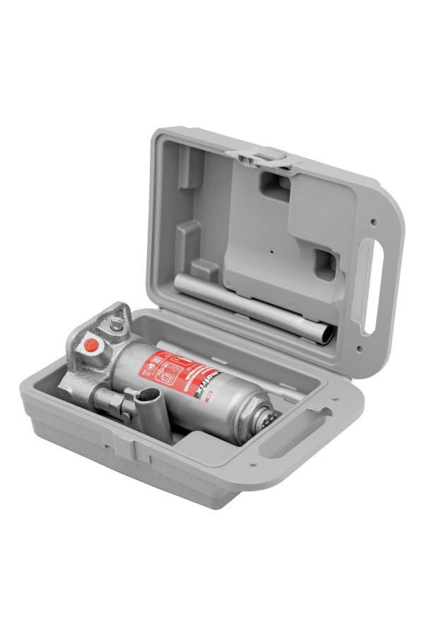 Домкрат гидравлический бутылочный, 4 т, высота подъема 194-372 мм, в пластиковый кейсе Matrix