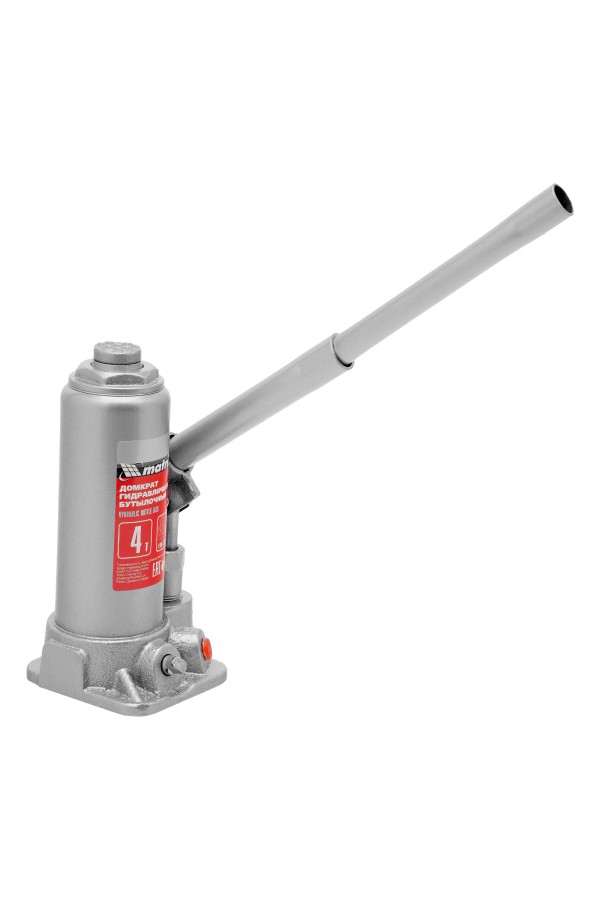 Домкрат гидравлический бутылочный, 4 т, высота подъема 194-372 мм, в пластиковый кейсе Matrix
