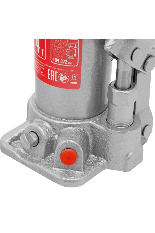 Домкрат гидравлический бутылочный, 4 т, высота подъема 194-372 мм, в пластиковый кейсе Matrix