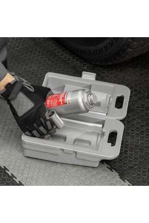 Домкрат гидравлический бутылочный, 5 т, высота подъема 216-413 мм, в пластиковый кейсе Matrix