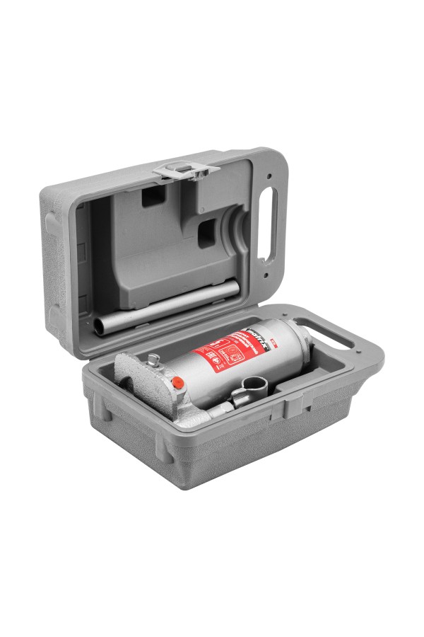 Домкрат гидравлический бутылочный, 5 т, высота подъема 216-413 мм, в пластиковый кейсе Matrix