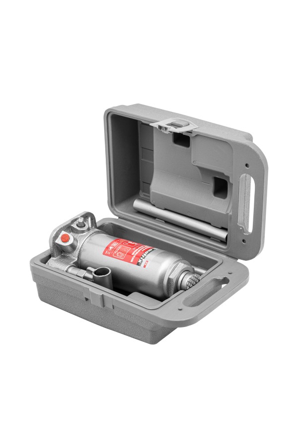 Домкрат гидравлический бутылочный, 5 т, высота подъема 216-413 мм, в пластиковый кейсе Matrix