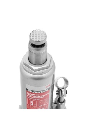 Домкрат гидравлический бутылочный, 5 т, высота подъема 216-413 мм, в пластиковый кейсе Matrix
