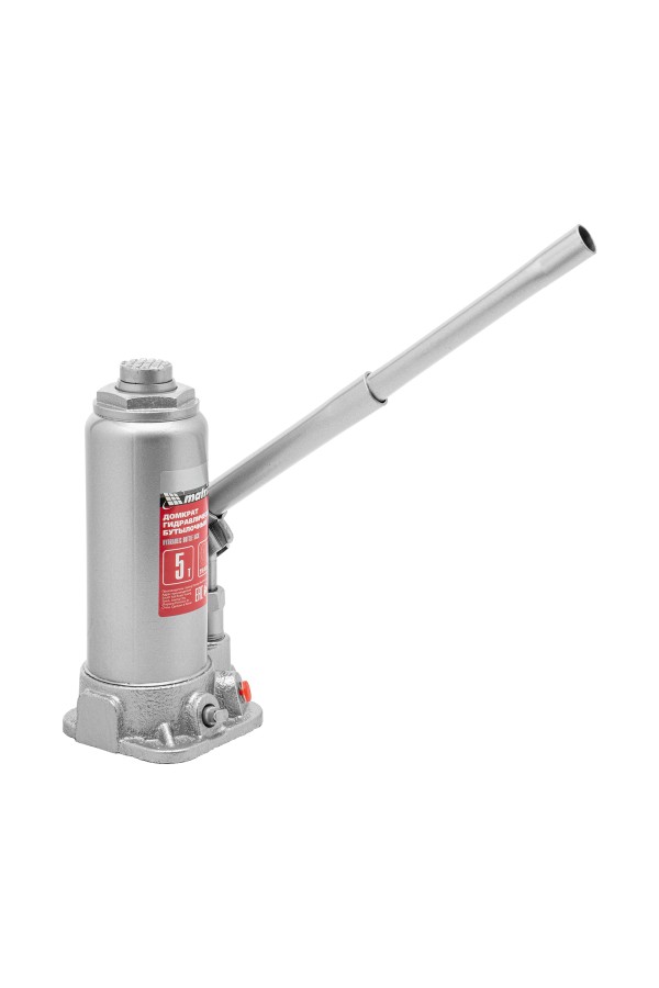 Домкрат гидравлический бутылочный, 5 т, высота подъема 216-413 мм, в пластиковый кейсе Matrix