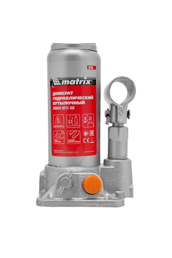 Домкрат гидравлический бутылочный, 2 т, h подъема 158-308 мм Matrix