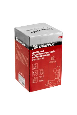 Домкрат гидравлический бутылочный, 3 т, h подъема 178-343 мм Matrix