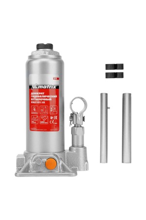 Домкрат гидравлический бутылочный, 4 т, h подъема 194-372 мм Matrix