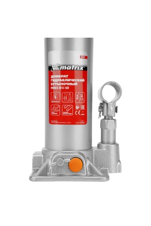 Домкрат гидравлический бутылочный, 4 т, h подъема 194-372 мм Matrix