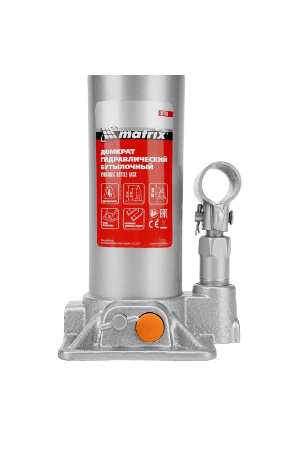 Домкрат гидравлический бутылочный, 4 т, h подъема 194-372 мм Matrix