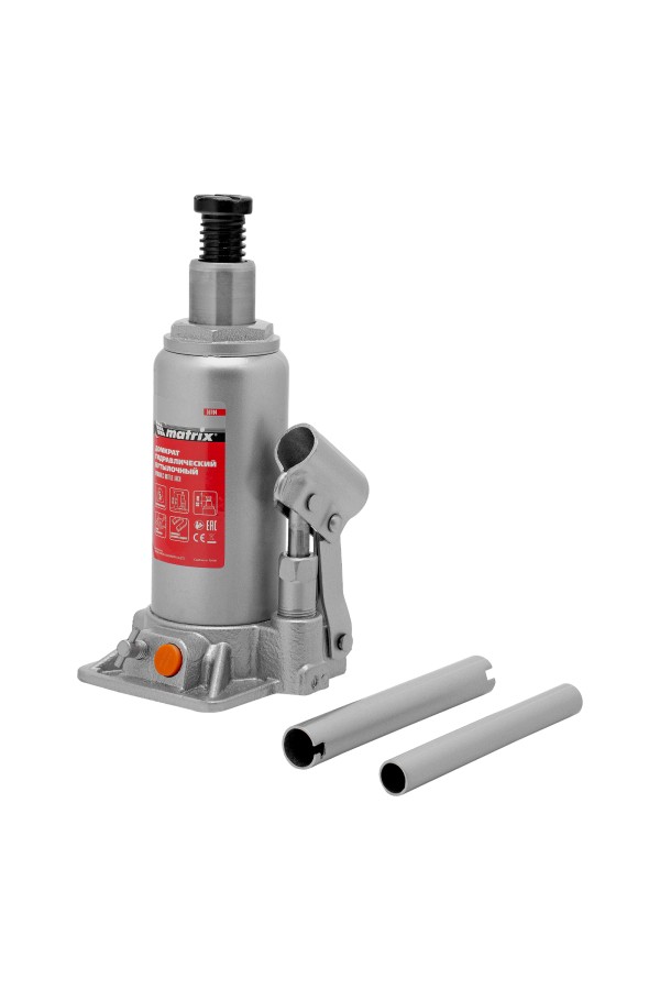 Домкрат гидравлический бутылочный, 5 т, h подъема 197-382 мм Matrix