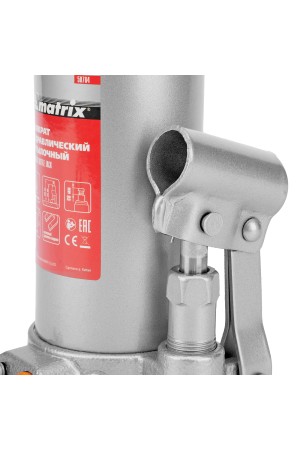 Домкрат гидравлический бутылочный, 5 т, h подъема 197-382 мм Matrix
