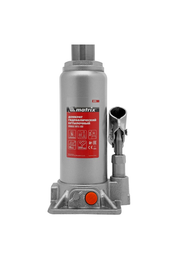 Домкрат гидравлический бутылочный, 6 т, h подъема 216-413 мм Matrix