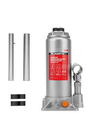 Домкрат гидравлический бутылочный, 8 т, h подъема 230-457 мм Matrix