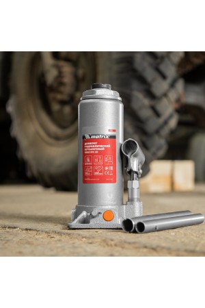 Домкрат гидравлический бутылочный, 8 т, h подъема 230-457 мм Matrix
