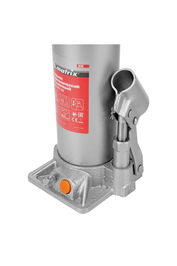 Домкрат гидравлический бутылочный, 8 т, h подъема 230-457 мм Matrix