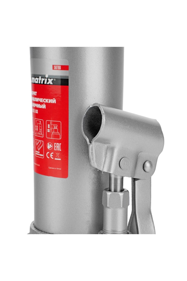 Домкрат гидравлический бутылочный, 8 т, h подъема 230-457 мм Matrix
