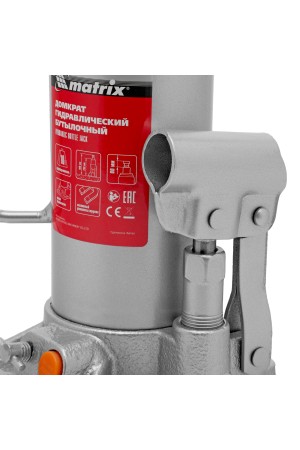 Домкрат гидравлический бутылочный, 10 т, h подъема 230-460 мм Matrix