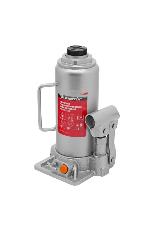 Домкрат гидравлический бутылочный, 10 т, h подъема 230-460 мм Matrix