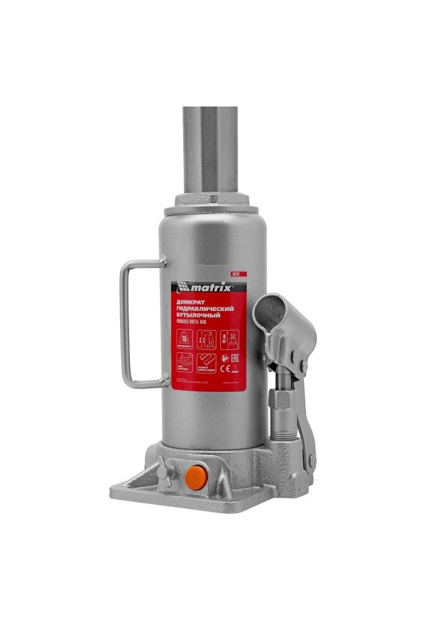 Домкрат гидравлический бутылочный, 10 т, h подъема 230-460 мм Matrix