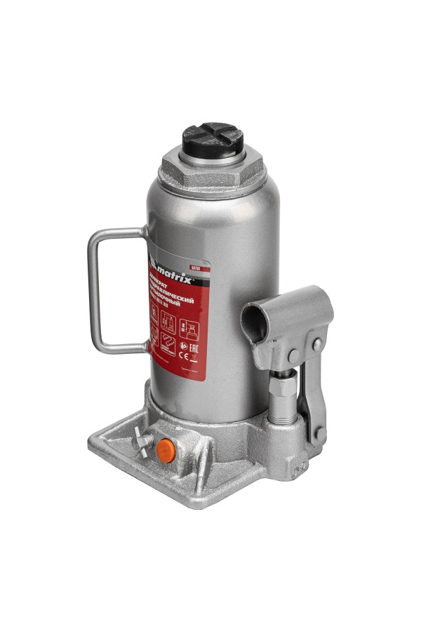 Домкрат гидравлический бутылочный, 12 т, h подъема 230-465 мм Matrix