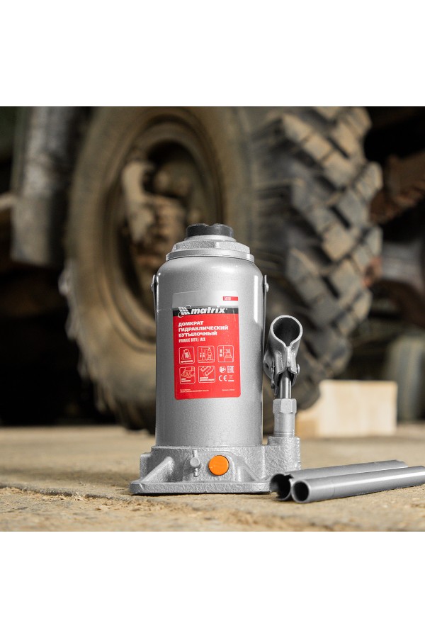 Домкрат гидравлический бутылочный, 16 т, h подъема 230-460 мм Matrix