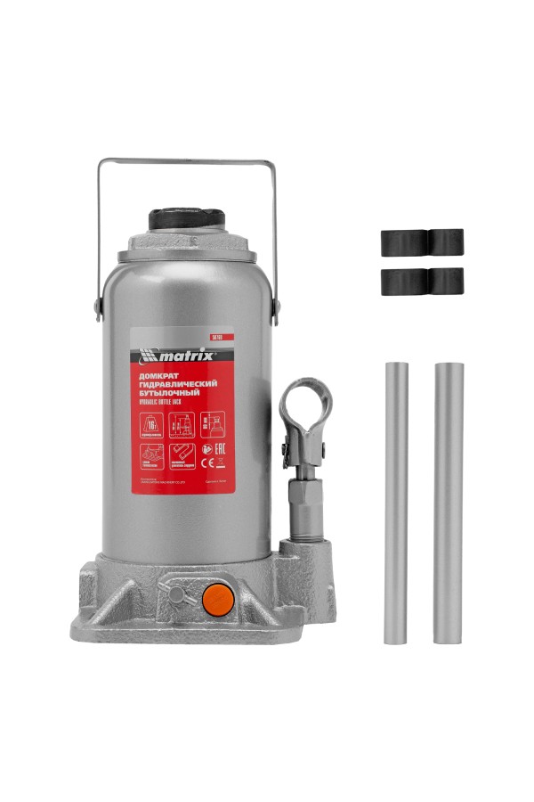 Домкрат гидравлический бутылочный, 16 т, h подъема 230-460 мм Matrix