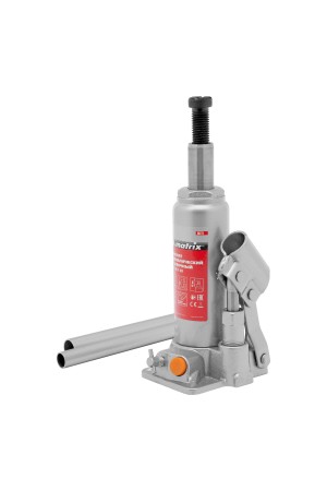 Домкрат гидравлический бутылочный, 2 т, h подъема 181-345 мм, в пластиковом кейсе Matrix