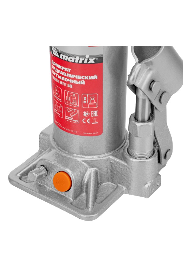 Домкрат гидравлический бутылочный, 3 т, h подъема 178-343 мм, в пластиковом кейсе Matrix