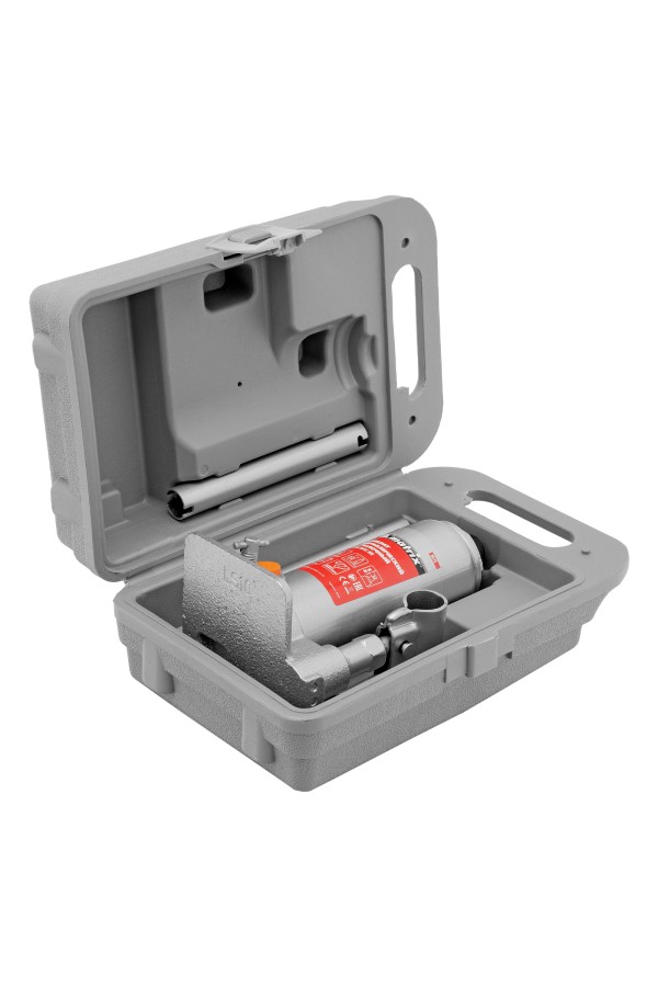 Домкрат гидравлический бутылочный, 4 т, h подъема 194-372 мм, в пластиковом кейсе Matrix