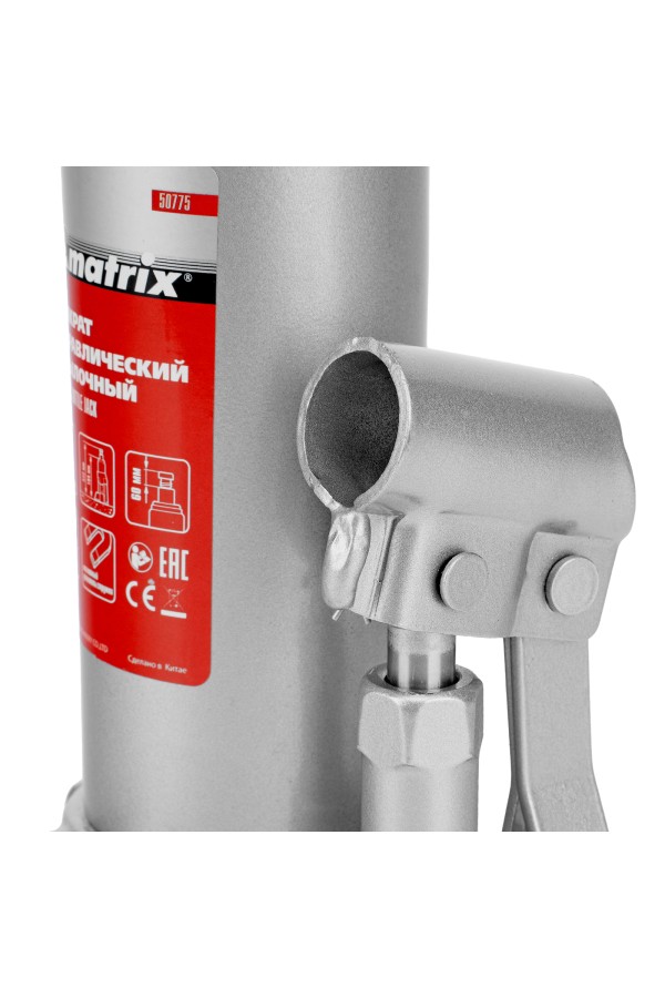 Домкрат гидравлический бутылочный, 4 т, h подъема 194-372 мм, в пластиковом кейсе Matrix