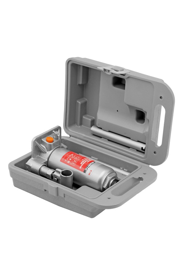 Домкрат гидравлический бутылочный, 4 т, h подъема 194-372 мм, в пластиковом кейсе Matrix