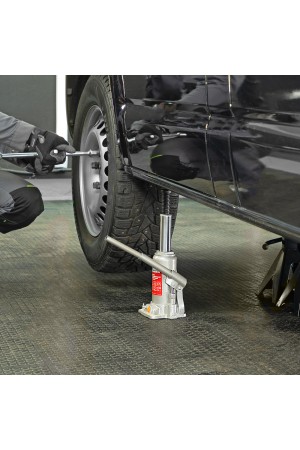 Домкрат гидравлический бутылочный, 5 т, h подъема 197-382 мм, в пластиковом кейсе Matrix