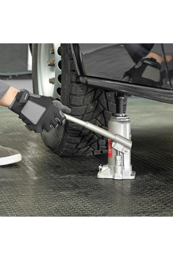 Домкрат гидравлический бутылочный, 5 т, h подъема 197-382 мм, в пластиковом кейсе Matrix