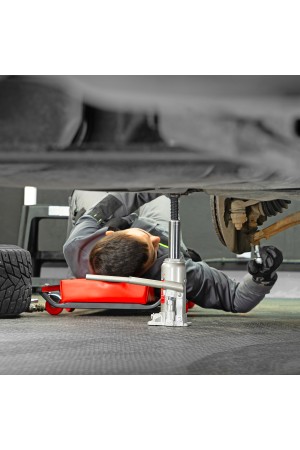 Домкрат гидравлический бутылочный, 5 т, h подъема 197-382 мм, в пластиковом кейсе Matrix