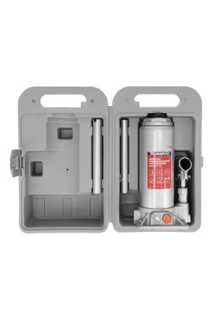 Домкрат гидравлический бутылочный, 6 т, h подъема 216-413 мм, в пластиковом кейсе Matrix