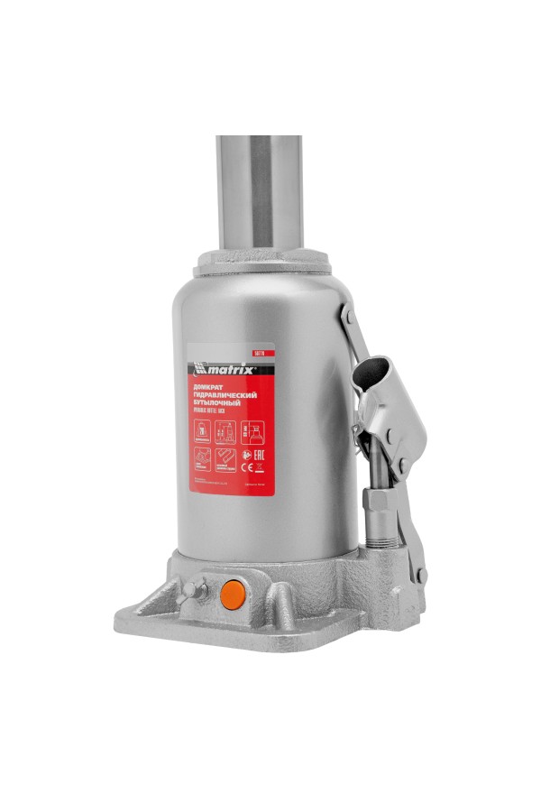 Домкрат гидравлический бутылочный, 20 т, h подъема 244-449 мм Matrix
