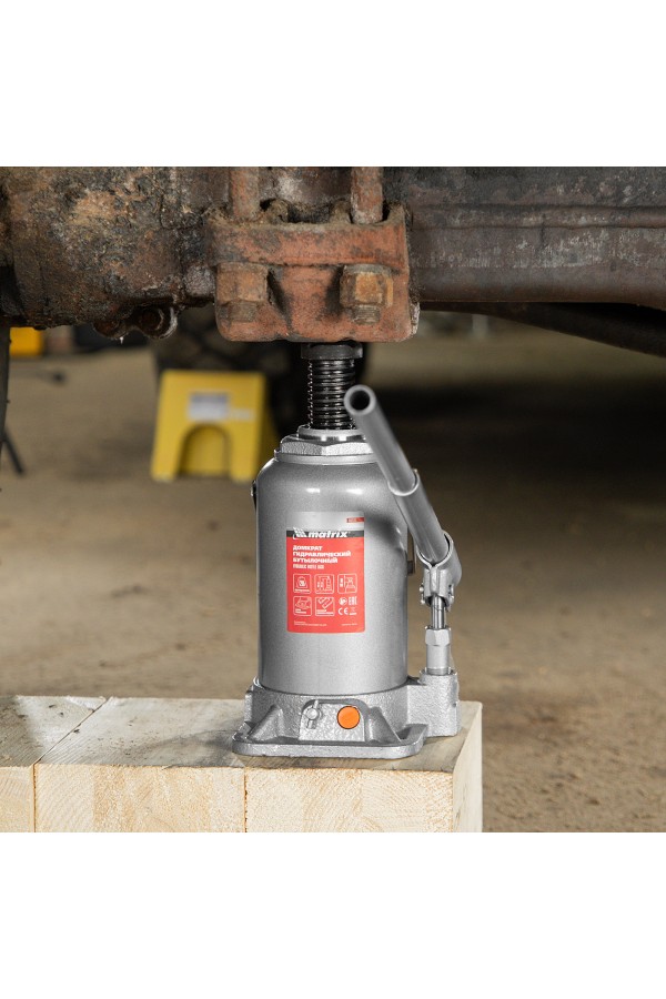 Домкрат гидравлический бутылочный, 20 т, h подъема 244-449 мм Matrix