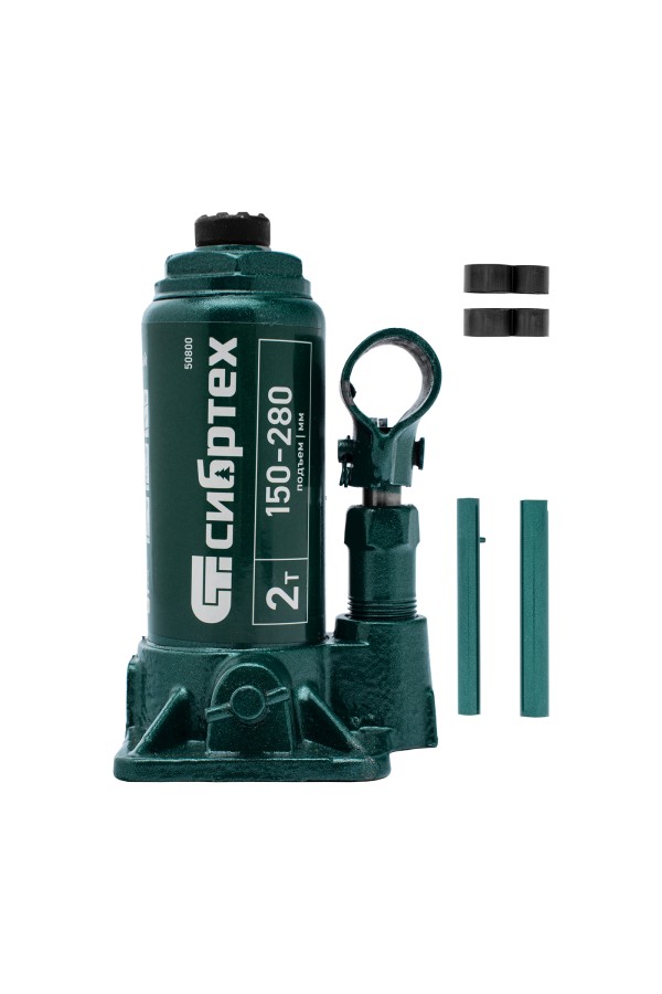 Домкрат гидравлический бутылочный, 2 т, 150-280 мм Сибртех