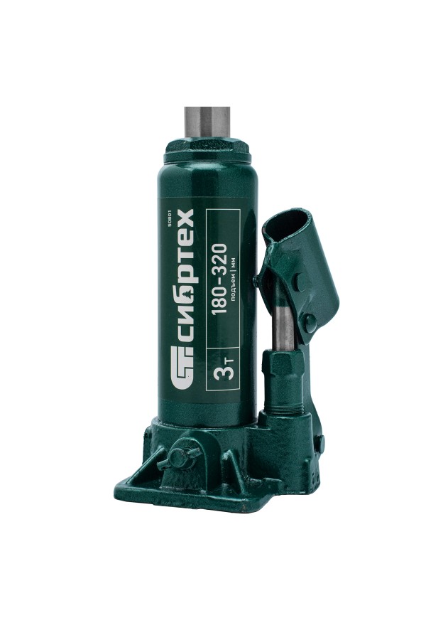 Домкрат гидравлический бутылочный, 3 т, 180-320 мм Сибртех