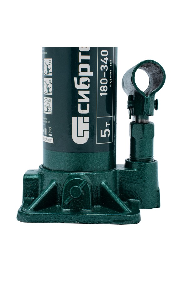 Домкрат гидравлический бутылочный, 5 т, 180-340 мм Сибртех