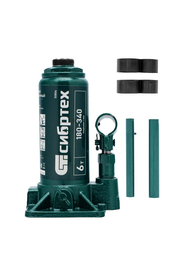Домкрат гидравлический бутылочный, 6 т, 180-340 мм Сибртех