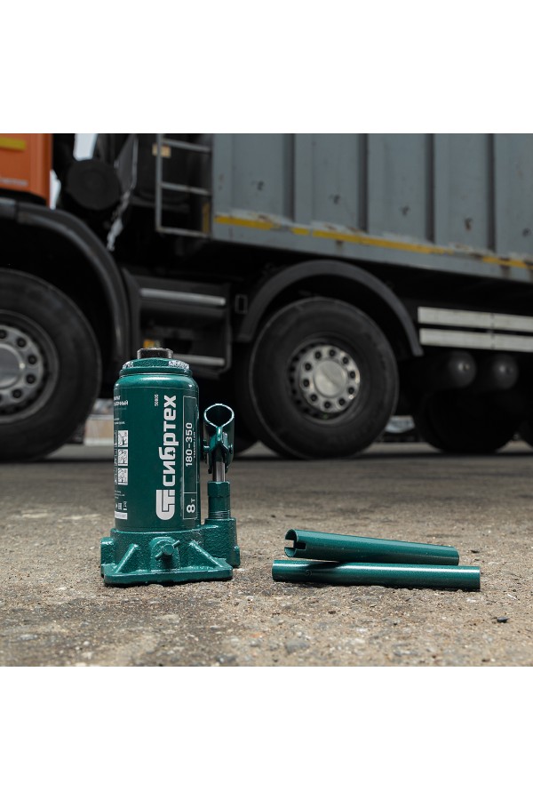 Домкрат гидравлический бутылочный, 8 т, 180-350 мм Сибртех