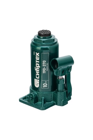 Домкрат гидравлический бутылочный, 10 т, 190-370 мм Сибртех