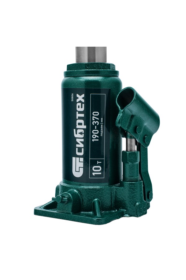 Домкрат гидравлический бутылочный, 10 т, 190-370 мм Сибртех