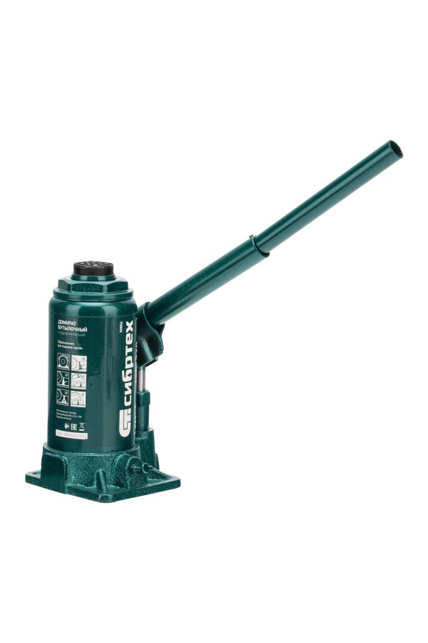 Домкрат гидравлический бутылочный, 10 т, 190-370 мм Сибртех