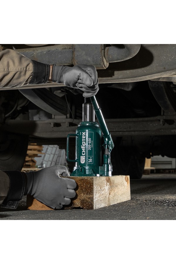 Домкрат гидравлический бутылочный, 16 т, 205-400 мм Сибртех