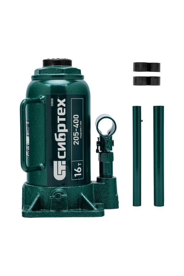 Домкрат гидравлический бутылочный, 16 т, 205-400 мм Сибртех