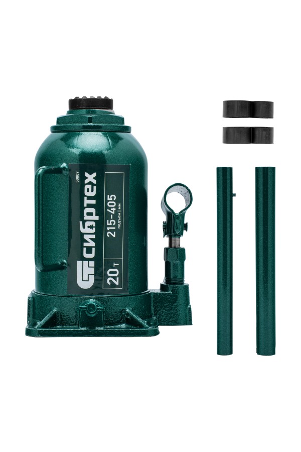 Домкрат гидравлический бутылочный, 20 т, 215-405 мм Сибртех