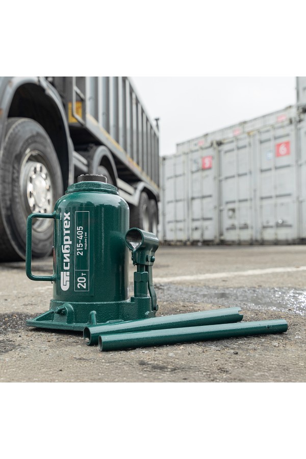 Домкрат гидравлический бутылочный, 20 т, 215-405 мм Сибртех