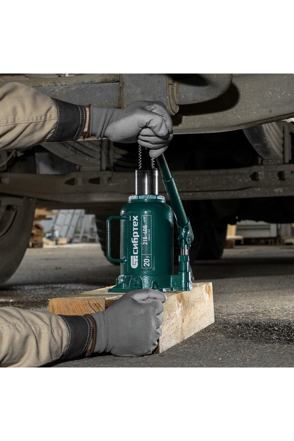 Домкрат гидравлический бутылочный, 20 т, 215-405 мм Сибртех